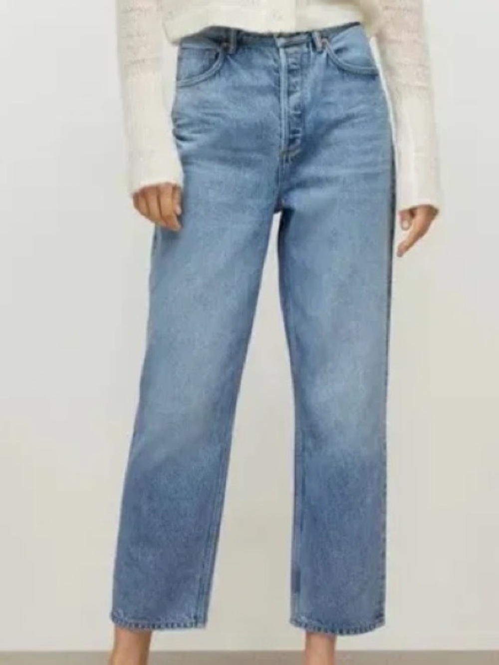 AllSaints Straight-Leg Women’s Jeans in Light Blue Denim